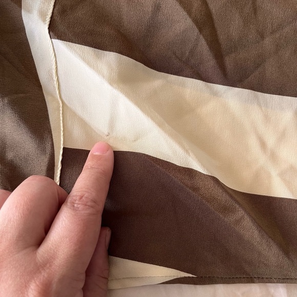 Vintage Silk 90s Mod Stripes Shirt S - Picture 12 of 13